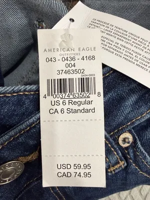 American Eagle Outfitters Dark Indigo High-Rise Mom Straight Jeans Size 6 BNWT thumbnail 7