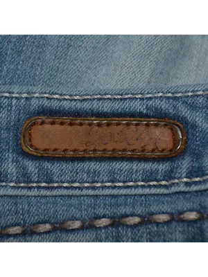 Wrangler Rock 47 Blue Jeans Low Rise Embroidered Western Size 34”x 27” Short thumbnail 7