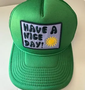 Green Trucker Hat with Patch thumbnail 1