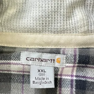 Carhartt Campton Womens Flannel Hooded Shirt XXL Plaid Snap Front Cabin Outdoor thumbnail 9