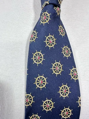 Tommy Hilfiger Man's Silk Tie Blue Nautical Designer Classic Cravat thumbnail 7