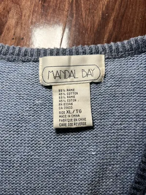 Vintage Mandal Bay Coastal Knit Vest Size XL thumbnail 5