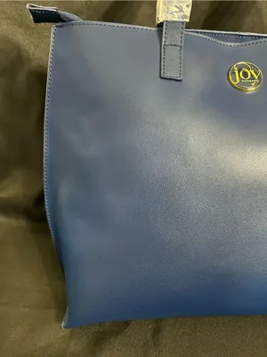Joy Mangano Leather Structured RFID Navy Blue Tote Bag Women’s Tote NWT thumbnail 5