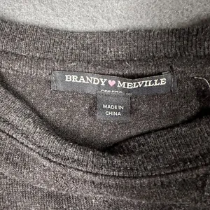 Brandy Melville Womens One Size‎ Gray Long Sleeve Crew Neck Pullover Sweater thumbnail 5
