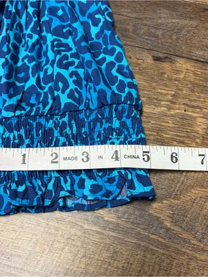 Lilly Pulitzer Beatrix Off-the Shoulder Top Women’s XL Oyster Bay Navy Leopard thumbnail 7