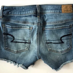 American Eagle Jean Shorts with Frayed Hem Size 2 thumbnail 3