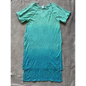 Free people Women's Palms Spring Eyelet Blue Green‎ Dress Size Xs NWT thumbnail 8