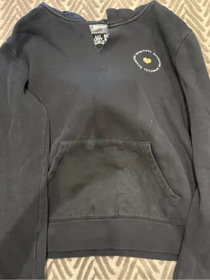 Spiritual Gangster Black Crewneck Sweatshirt with Gold Heart Logo thumbnail 2