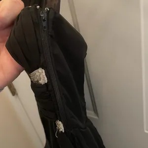 Deb Y2K Fairy Grunge Whimsigoth Asymmetrical Hi‎ Low Black Midi Dress Sparkle S thumbnail 9