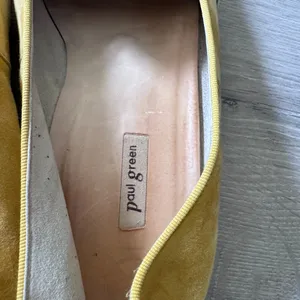 Paul‎ Green Mustard Yellow Suede Fringe Tassel Pointed Toe Loafers Flats US 10.5 thumbnail 6