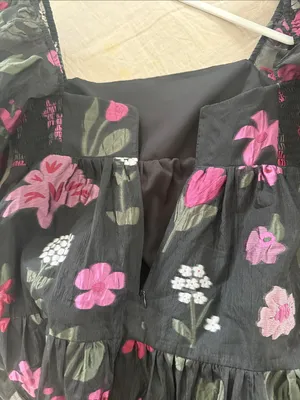 Amanda Uprichard Theodora Floral Brocade Puff-Sleeve Mini Dress thumbnail 4