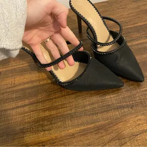 Antonio Melani Black Pointed Toe Heels size 8.5 thumbnail 2