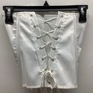 Vintage White Size Small Corset Top. Has a Sticker Marking On Back thumbnail 3