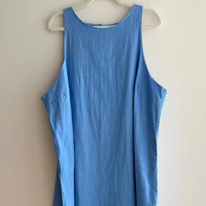 Abercrombie & Fitch A-Line Linen Dress, Bright Blue, Size XXL, NWT thumbnail 3
