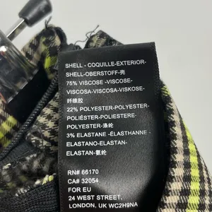 Urban Outfitters Black Green Checked Plaid Cropped‎ Flare Pants thumbnail 9