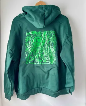 Green Turtle Graphic Sweatshirt, XXL thumbnail 1