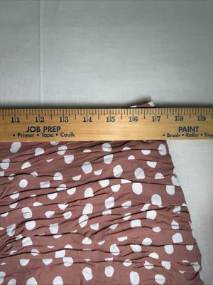 Abercrombie & Fitch Ruched Mini Skirt XL NWT Dusty Pink Polka Dot Mod Preppy thumbnail 6