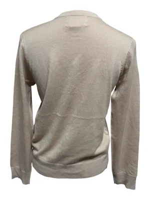 Dear.Rose new york Diamond Stitch Button-Front Cardigan Sweater in Oatmeal Sz M thumbnail 2
