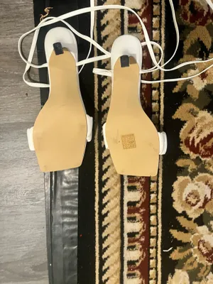White strappy tie up heels Size 7.5 thumbnail 3