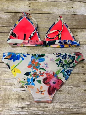 triangl swimwear Multicolor neoprene Floral Bikini size Small thumbnail 2