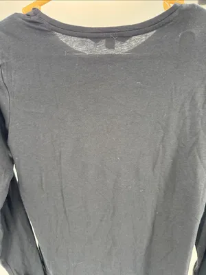 Ralph Lauren Black Long-Sleeve Tee Gold RL Logo S casual layering lightweight thumbnail 9