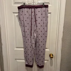 Disney Minnie Mouse‎ Pajama Set Womens XL Purple Long Sleeve Joggers Loungewear thumbnail 7