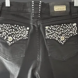 Lawman‎ Black Denim Jeans with Studded Details Sz 3 thumbnail 3