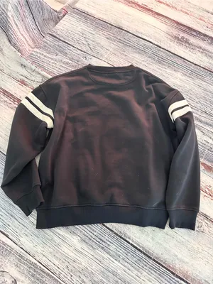 Lazy sundays Paris France Navy Striped Women's Sweatshirt thumbnail 4