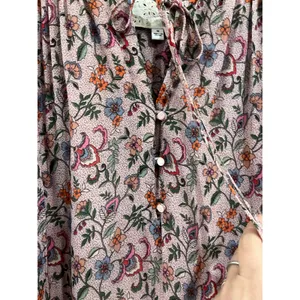 Johnny Was Maha Boho Mini Dress Embroidered Long Sleeve‎ Sz M Flowy thumbnail 4