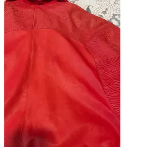 Vintage 80s Gino di Giorgio Embossed Red Leather Jacket M thumbnail 7