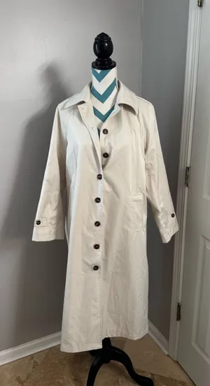 Ivory Trench Coat thumbnail 1