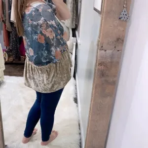 True Self Floral & crushed velvet boho cardigan size XLarge thumbnail 6