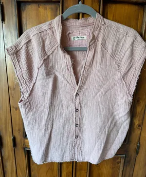 Free People Button Up Short Sleeved Shirt thumbnail 1