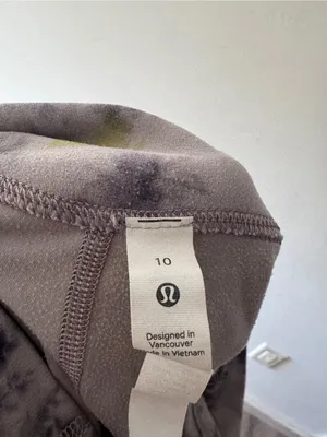 Lululemon Align Super-High-Rise Pant 28" Radial Tie Dye Mauve Grey Multi Size 10 thumbnail 8