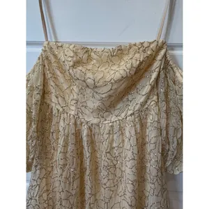 Verb by Pallavi Singhee Ninon Ivory Gold Sequin Tulle Midi Dress Small Fairy NWT thumbnail 5