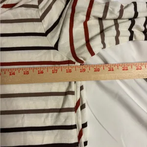 Market & Spruce Striped Hoodie Pullover Rayon Stretch Size thumbnail 4