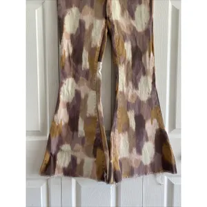 Versona Abstract Print Flare Jeans Womens‎ Size 28 Brown Tan Boho Denim thumbnail 3