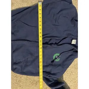 Victoria's Secret Blue Graphic Print Full Zip Hooded Jacket Oversized XS thumbnail 8