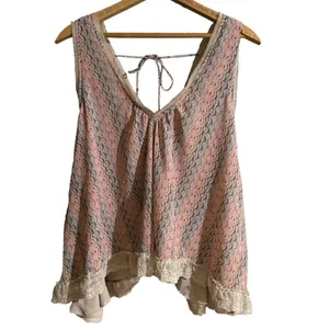 Free People Boho Trapeze Lace Top Size Large thumbnail 4