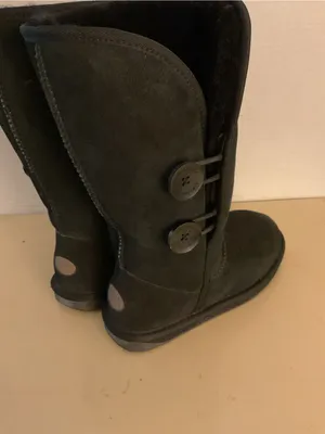 ENU Australia women black suede sheepskin tall classic boots US 7 thumbnail 3