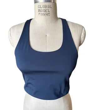Girlfriend Collective Paloma Compression Bra in Navy Blue Size XL thumbnail 1