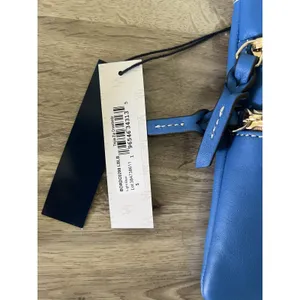 Dooney & Bourke Light Blue Leather North South Triple Zip Crossbody Bag NWT thumbnail 3