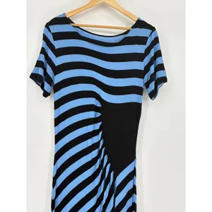 Anthropologie Moth Striped Maxi Dress Y2K 90s Coastal Cool Girl Stretch Nautical thumbnail 5