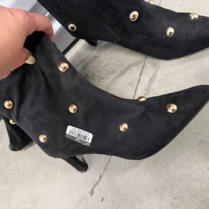 Wild Fable Black Faux Suede Gold Studded Pointed Toe Knee High Boots Size 7 thumbnail 6