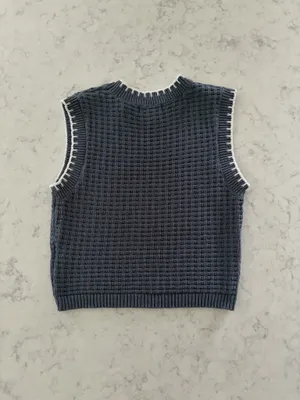 Jessica Simpson Sweater Vest with White Trim thumbnail 2
