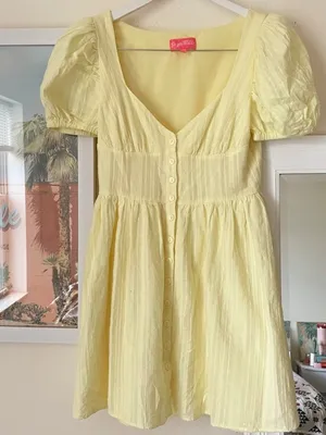Sugar Thrillz Dolls Kill Puff Sleeve Babydoll Button Up Dress Coquette thumbnail 1