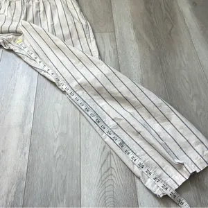 Wilfred Striped Pants organic cotton straight leg womens Cream (large) nautical thumbnail 5