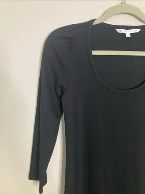 The Nines by HATCH Black Long Sleeve Scoop Neck Midi Dress thumbnail 3
