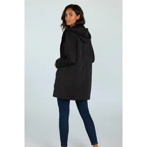 Time and Tru Womens Jacket Sz L Black Hooded Lightweight Anorak Full Zip Outdoor thumbnail 7
