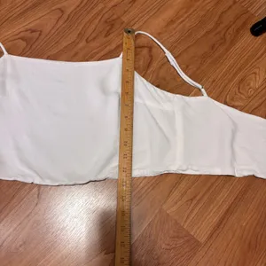 Brandy Melville‎ Tank Top Womens One Size White Tie Back Cropped Boho Festival thumbnail 5